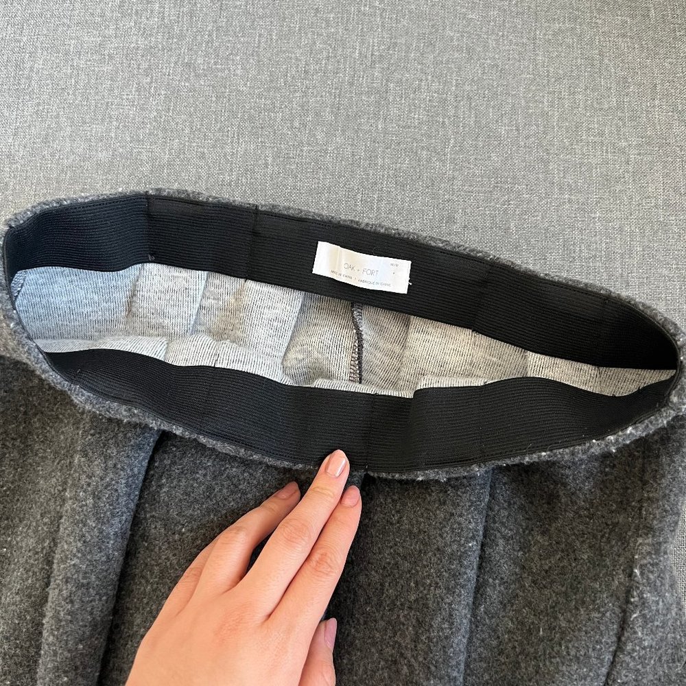 SOLD Oak + Fort Pleated Skirt in Grey - Picture 10 of 11